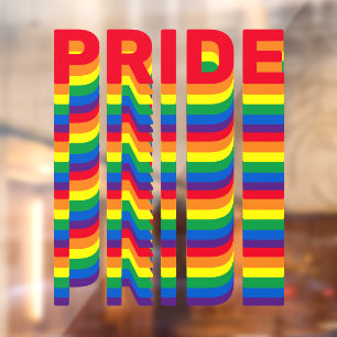 Autocollant Pour Fenêtre Fierté couleurs arc-en-ciel lgbt lgbtq queer coutu