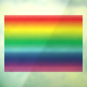 Autocollant Pour Fenêtre Fierté couleurs arc-en-ciel lgbtq lgbt drapeau ga