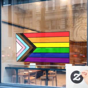 Autocollant Pour Fenêtre  Fierté et soutien du drapeau LGBTQIA+