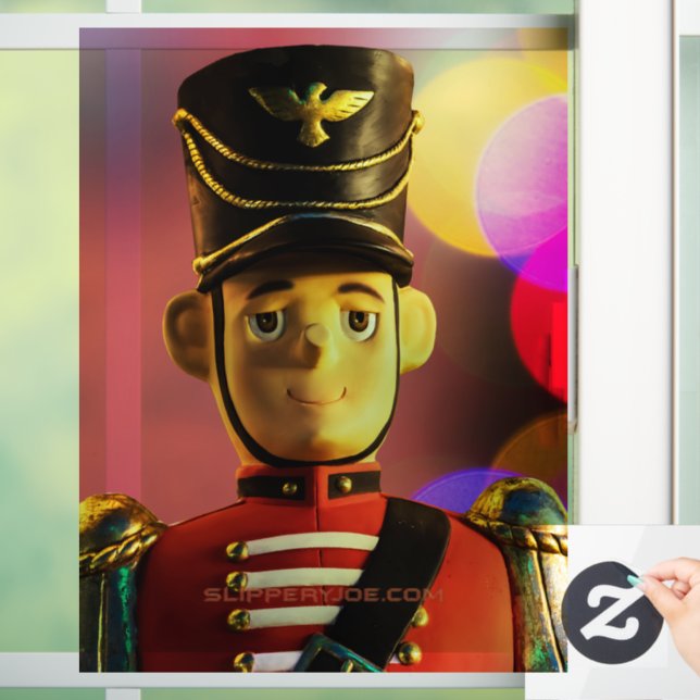 Autocollant Pour Fenêtre figurine de soldat de jouets de Noël SlipperyJoe g (Maison)