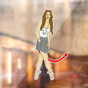 Autocollant Pour Fenêtre fille diable