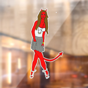 Autocollant Pour Fenêtre fille diable