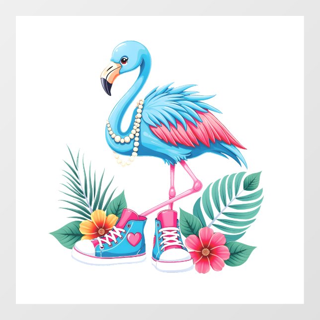 Autocollant Pour Fenêtre Flamant rose Chucks and Pearls Comma La Harris 202 (Feuille)