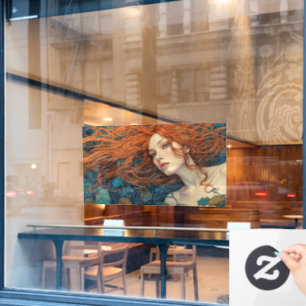 Autocollant Pour Fenêtre "Flamme des Marées" - Un Portrait Coloré       