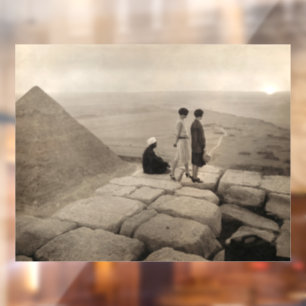 Autocollant Pour Fenêtre Flapper Girls Sunrise Khufu Pyramid, Égypte 1920