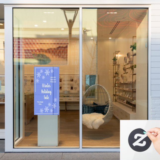 Autocollant Pour Fenêtre Flèches blanches d'hiver (Vitrine du magasin)