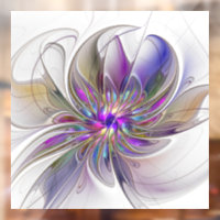 Fleur d'art Abstrait, énergique et coloré
