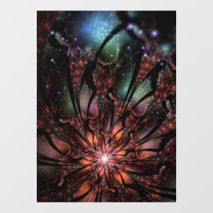 Autocollant Pour Fenêtre Fleur de fantaisie fractale douce et tendre  
