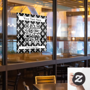 Autocollant Pour Fenêtre Fleur de Lis Motif, française, royale, blanche