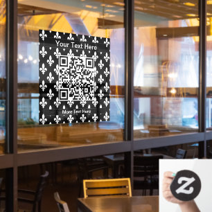 Autocollant Pour Fenêtre Fleur de Lis Motif, française, royale, blanche