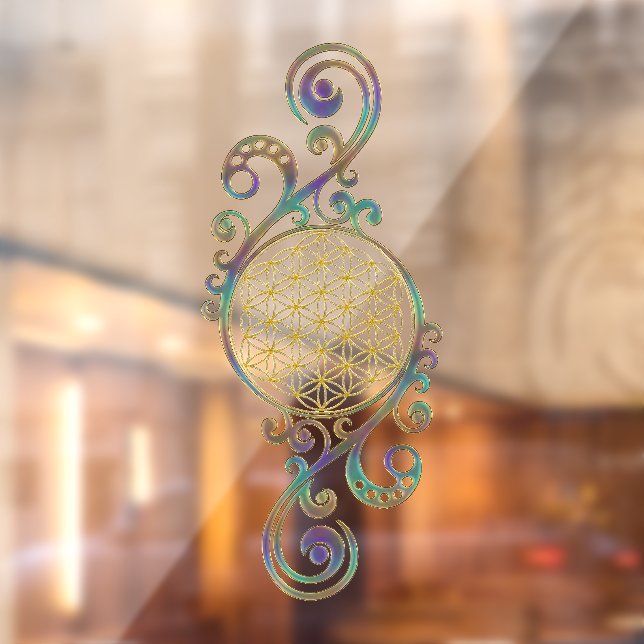 Autocollant Pour Fenêtre Fleur De Vie - Ornements Spiraux 1 (Feuille 2)