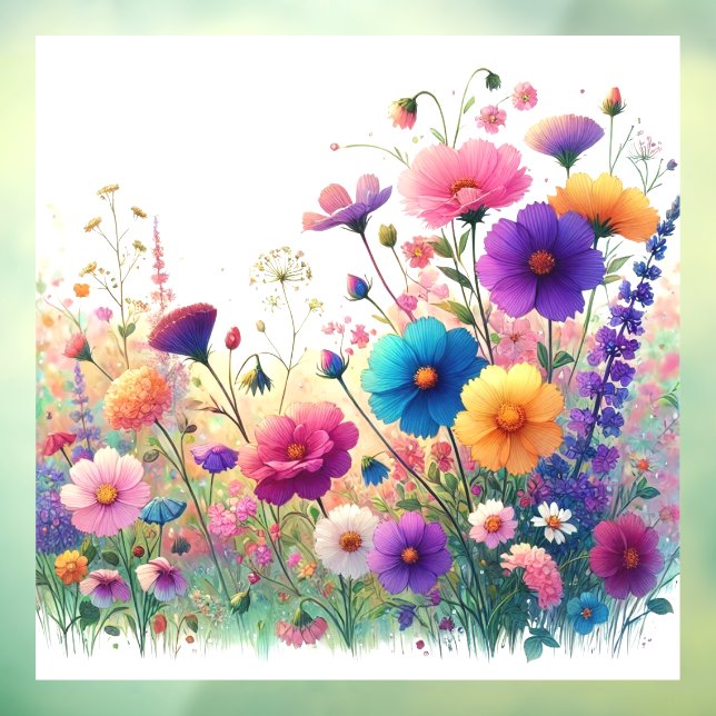 Autocollant Pour Fenêtre Fleur sauvage Rhapsody (Feuille 3)