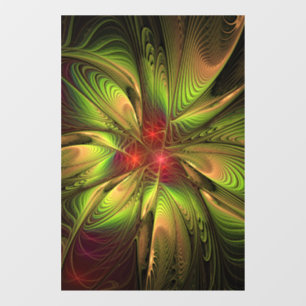 Autocollant Pour Fenêtre Fleurs imaginaires fractales douces et tendres
