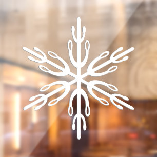Autocollant Pour Fenêtre Flocon de neige Noël Hiver Vinyl Vitre Clouture
