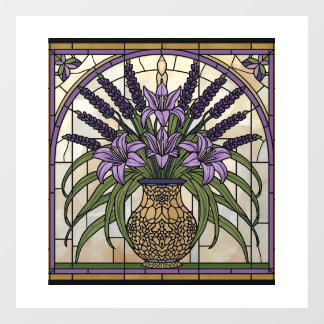 Autocollant Pour Fenêtre Floral Art Nouveau Stained Glass 
