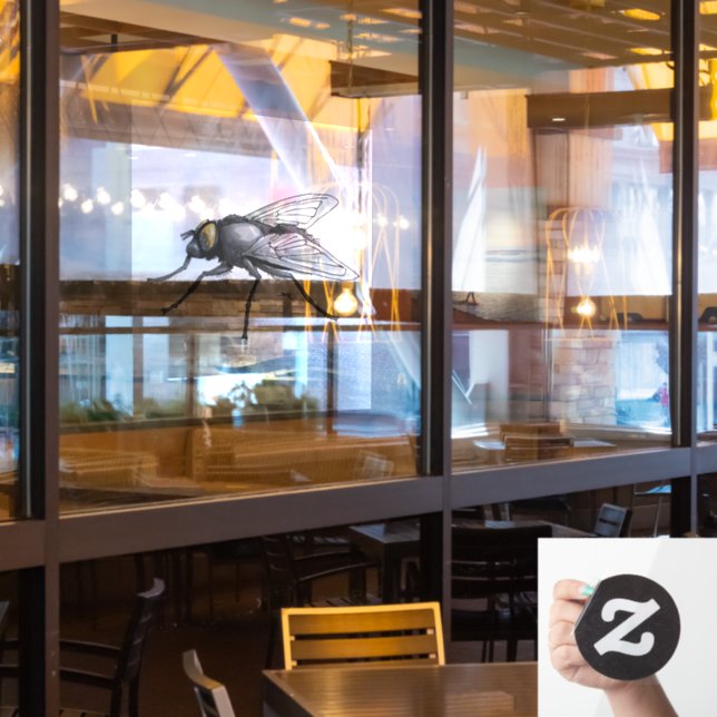 Autocollant Pour Fenêtre Fly Buddy voir-thru fenêtre agrafe avant (Fenêtre du restaurant)