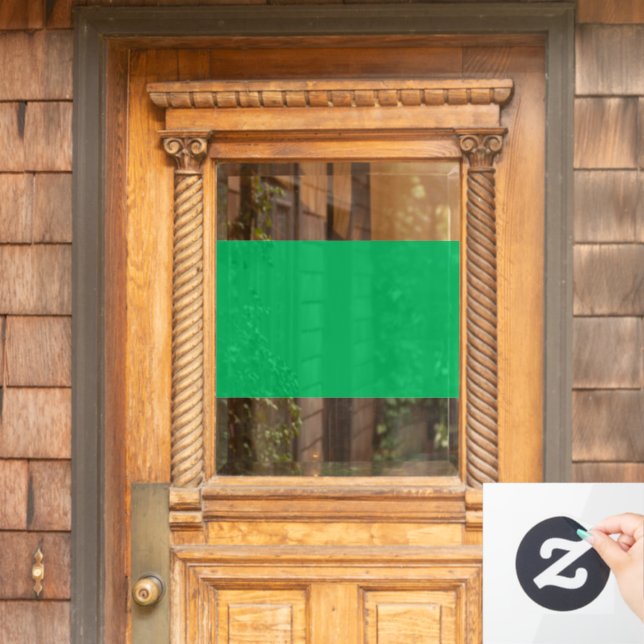 Autocollant Pour Fenêtre Fond vert uni (Porte d'accueil)