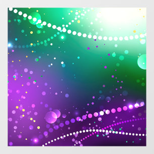 Autocollant Pour Fenêtre Fond violet festif de Mardi Gras