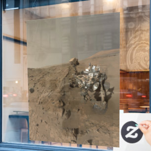 Autocollant Pour Fenêtre Forage Mars Curiosity Red Martian Paysage
