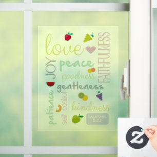 Autocollant Pour Fenêtre fruit de l'Esprit Saint foi chrétienne mignonne