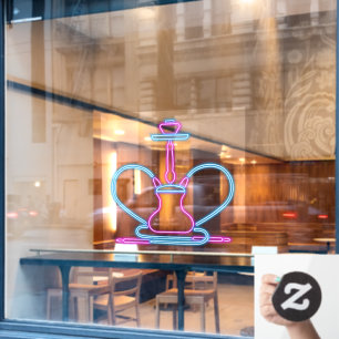 Autocollant Pour Fenêtre Fumer Shop Faux Neon Signboard Hookah Pipe