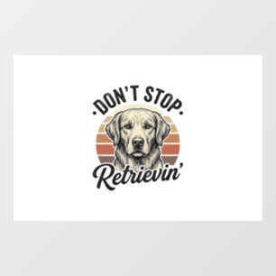Autocollant Pour Fenêtre Funny Retriever Chien Gravure Vintage Graphique Te
