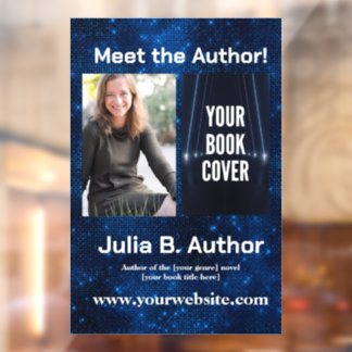 Autocollant Pour Fenêtre Galactic Blue Sci-Fi Author Event Book Signature