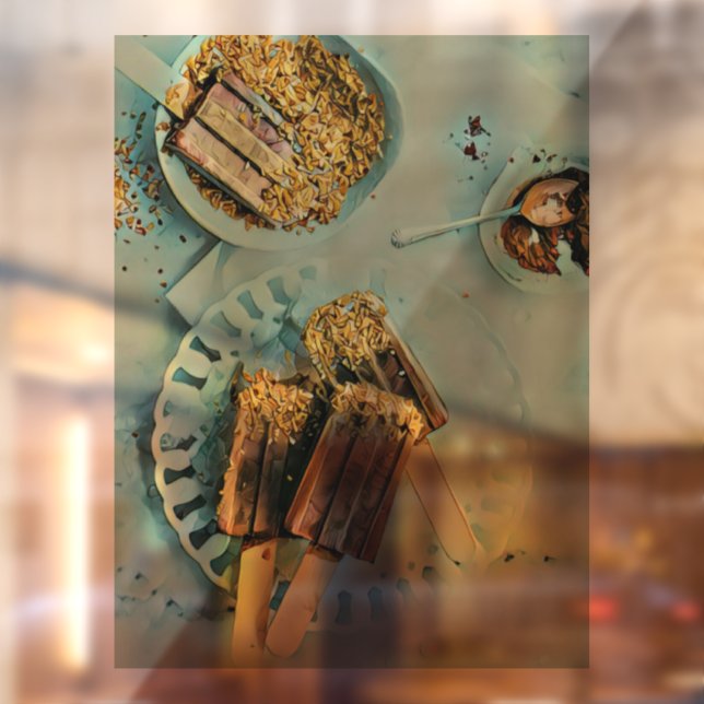 Autocollant Pour Fenêtre Gâteau à la crème glacée (Feuille 2)