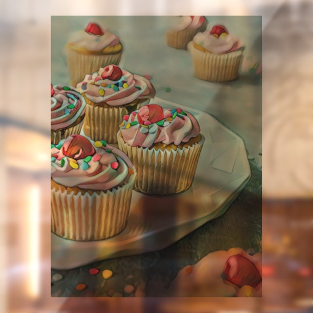 Autocollant Pour Fenêtre Gâteau à la crème glacée (Feuille 2)