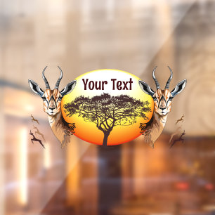 Autocollant Pour Fenêtre Gazelle Antelope africaine animal sauvage