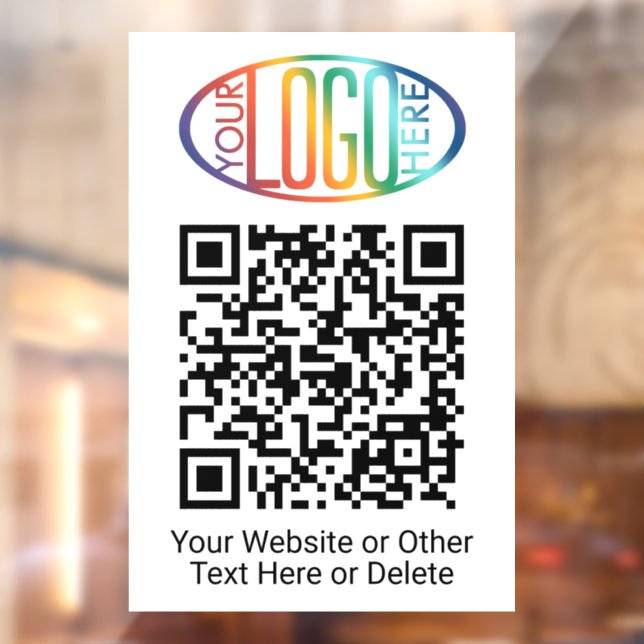 Autocollant Pour Fenêtre Générateur de code QR et logo d'entreprise Simple  (Feuille 2)