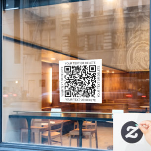 Autocollant Pour Fenêtre Générateur de code QR Simple Noir et Blanc Moderne