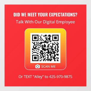 Autocollant Pour Fenêtre Génie du produit - Clôture de fenêtre Red 5x5