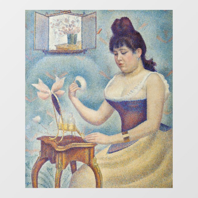 Autocollant Pour Fenêtre Georges Seurat - Jeune Femme Se Poussant (Feuille)