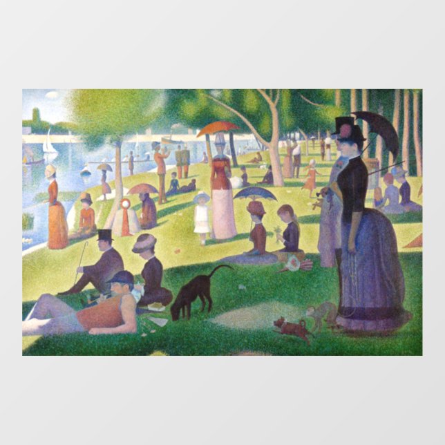 Autocollant Pour Fenêtre Georges Seurat - Un dimanche sur La Grande Jatte (Feuille)
