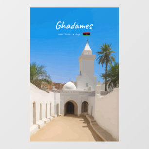 Autocollant Pour Fenêtre Ghadames, Libye - Mosquée Blanche