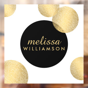 Autocollant Pour Fenêtre Glamour et beauté noir et or