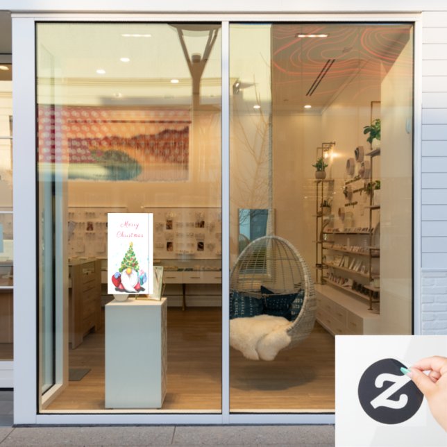 Autocollant Pour Fenêtre Gnome avec clouage de la fenêtre Casquette de l'ar (Vitrine du magasin)