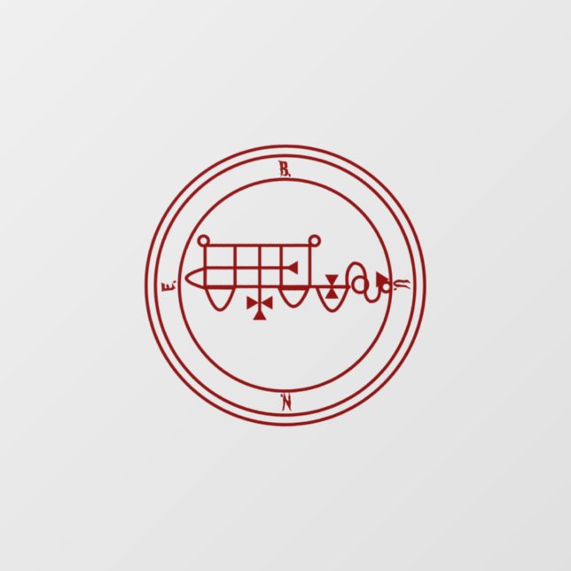 Autocollant Pour Fenêtre Goetic Sigil of Bune (Bim) (Feuille)