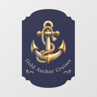 Autocollant Pour Fenêtre Golden Anchor Window Cling