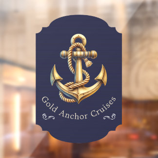 Autocollant Pour Fenêtre Golden Anchor Window Cling