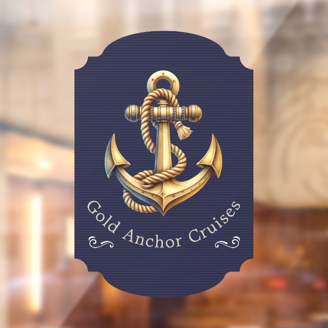 Autocollant Pour Fenêtre Golden Anchor Window Cling (Feuille 2)