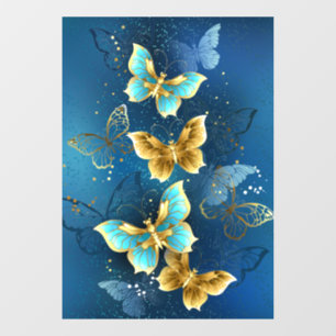 Autocollant Pour Fenêtre Golden butterflies