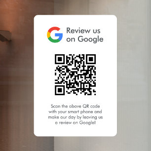 Autocollant Pour Fenêtre Google Avis   Business Review Link QR Code