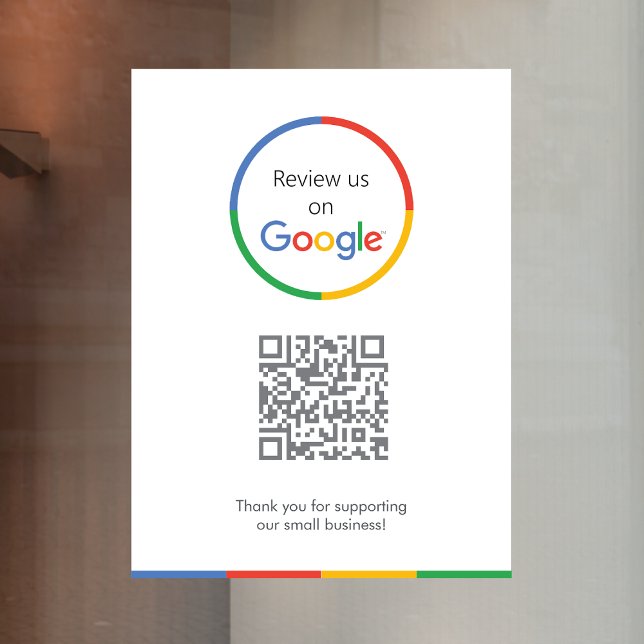 Autocollant Pour Fenêtre Google Avis | Business Review Link QR Code (Créateur téléchargé)