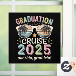 Autocollant Pour Fenêtre Graduation Cruise 2025 Graduate Cruising Squad