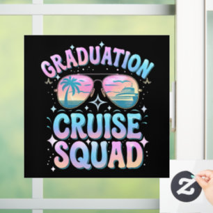 Autocollant Pour Fenêtre Graduation Cruise Squad Cruising Ship Retro