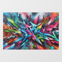 Graffiti sur mur de briques avec street art d'hori