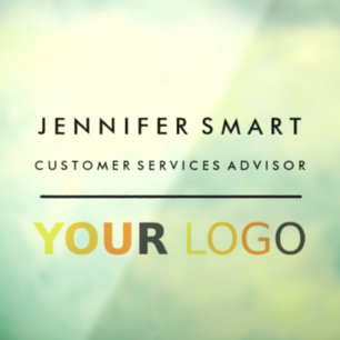 Autocollant Pour Fenêtre Grand nom de l'employé Badnet Magnet Custom Logo P