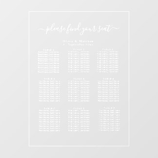 Autocollant Pour Fenêtre Graphique de sièges minimaliste de luxe Texte blan